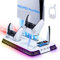 Wigearss PS5/PS5 Slim/PS5 Pro Ventilateur Station de Refroidissement, Support de Charge Vertical avec Chargeur Double pour Manettes, Lumière LED et 3 Hubs USB