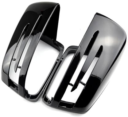 Tür Spiegelkappen 2X Carbon Für Mercedes Für Benz A Für W176 B W246 C W204 E W212 Für Cla W117 gla X156 CLS Klasse W218 Rückspiegel Kappe Rückspiegel Abdeckung(Black A)