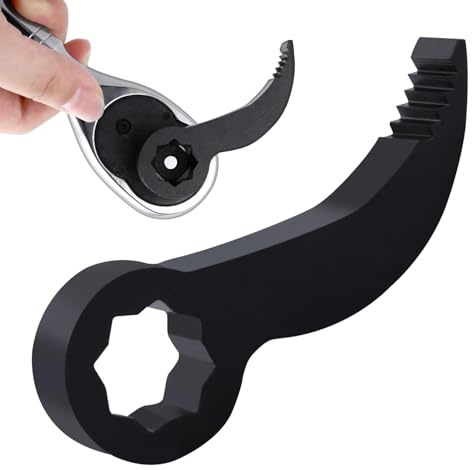 GOLD DEER Pry Bar Wrench Adaptor Head with Band Sawtooth Crowbar Adapter Head Tool, 1/2 D 8pt (Square) Profile,Fits 1/2 Drive, Pry Bar Wrench Adaptor Head for Tight Spaces Repairing Tools