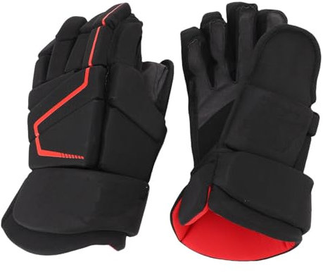 Depisuta Guanti da Hockey su Ghiaccio, Guanti da Hockey su Rullo Traspirante, Attrezzatura Protettiva Leggera di Lacrosse di Nylon Eva per Giocatori di Hockey, Giovani, Junior e Senior (14 Pollici)