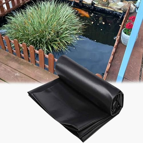 HDPE Black Pond Liner for Garden Soft Waterproof Membrane PreFabricated Fish Pond Liner Available in 2x6m 3x7m 4x8m 5x10m 6x12m Sizes Durable & UV Resistant