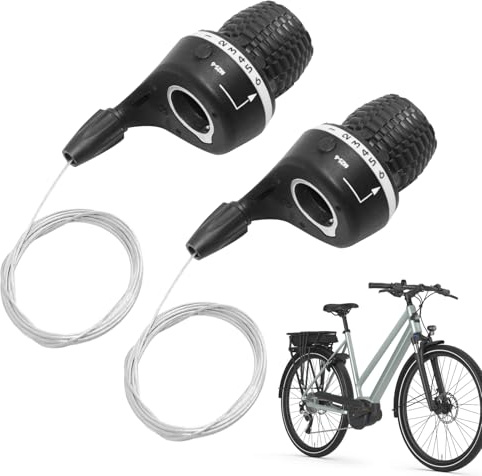 Bicycles Twist Grip Gear Shifters - Speed Lever Set for Cycling, Gear and Brake Controller | VTT Dirt Bike Compatible et Still Shift Hands pour monter, pièces de rechange pour cycliste