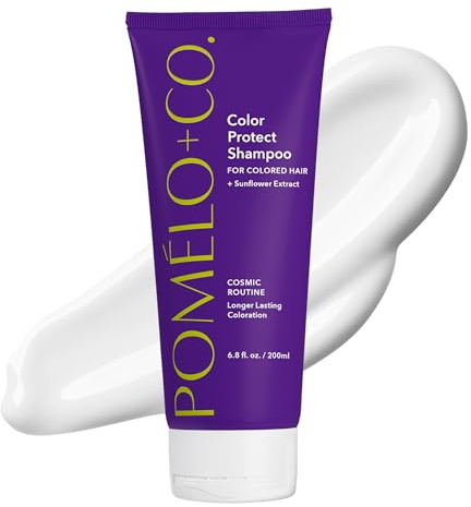 Pomélo+Co. Cosmic Cleanse Shampoo 200ml - Panthenol & Sonnenblumenextrakt | Farbschutz für gefärbtes Haar - mildes feuchtigkeitsspendendes Haarshampoo für sanfte Reinigung und Glanz