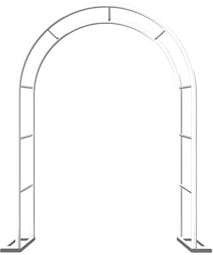Weißer Metall-Gartenbogen Rankhilfe für Kletterpflanzen – Vielseitige Hochzeitslaube & Pergola für Gartendekoration – Perfekt für Weihnachts- und Geburtstagsfeiern B80 x H20