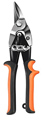 Cortatubos, Tijera de corte de láminas de metal, cortador de tubería de PVC, tijeras industriales profesionales Tijeras de hierro tijeras multiusos Tin Snips(Right Cut(R))
