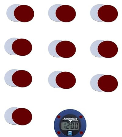 Yatrosynth 20 Stück Ersatz Klebepads Set, Klebesticker Parking Disc, Kompatibel mit Needit Park Lite Parkscheibe, Doppelseitiger Spezialkleber