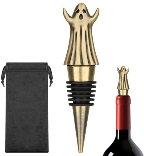 MR.BARWARE Ghost Weinverschluss, ausgefallenes Geschenk für Männer und Frauen, Barzubehör in Geisterform mit Geschenktüte, ideal für Halloween, Geburtstag, Vatertag, Weihnachten und Kneipenabende