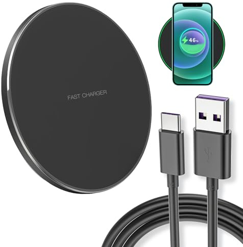Caricatore Wireless a Induzione 35W Ultra Veloce con Qi Power, Compatibile con 16/15/14/13/12 Serie, AirPods 4/3/2, Galaxy S24/S23/S22/S21, Note, One-Plus, Pixel, L-G – Ricarica Sicura e Rapida