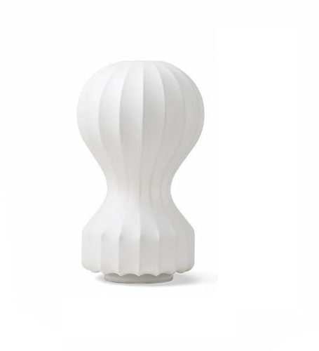 NTALJC Lampada da tavolo bianca Colonna Night Light con tonalità di seta, lampade da comodino in tessuto a coste Luci da desktop (diaa30cm)