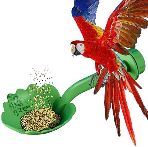 Mppchhn Perchoir pour Perruches | Mangeoire et Perchoir 2 en 1 pour Oiseaux - Support de Nourriture pour Broyer Mâcher Grimper Manger - Ara Colibri Canari Pinson Inséparable