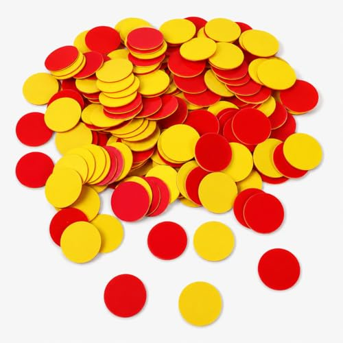 100PCS Double Sided Counters, Coloured Plastic Place Value Counters