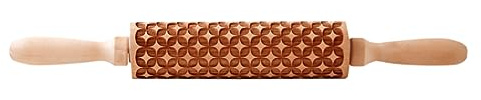 Rodillo, Enrejado de galletas en relieve madera con grabado profundo, 35x4,5 cm, for hornear, rodillos 3D, 2 uds