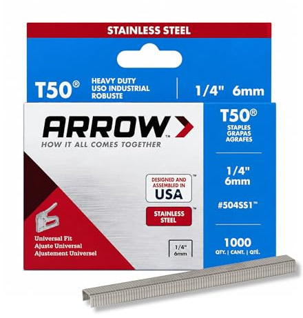 Arrow Fastener 504SS1 Heftklammern (1000 Stück), 1/4 Zoll