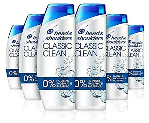 Head & Shoulders Classic Clean Schuppen Shampoo 500 ml, 6er Pack (1 X 6 Stück)klinisch bewährt tiefenreinigend, UK #1 Shampoo