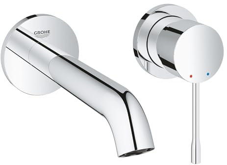 Grohe Essence New Miscelatore per Lavabo a 2 Fori, Taglia S, Cromo, S 19408001