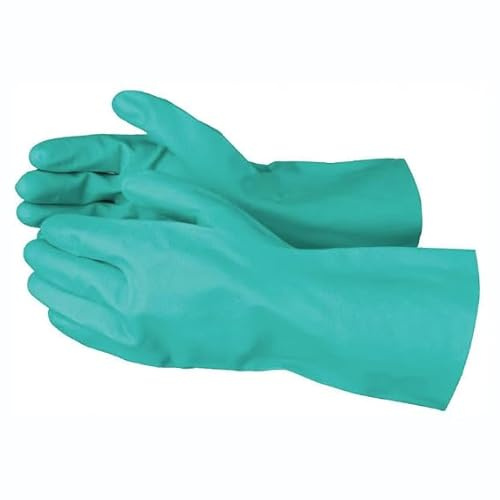 Gempler's Unlined 15-Mil Protective 100% Nitrile Gloves (Box of 36 Pairs) – Reusable Non-Slip Ergonomic Washable Agricultural Pesticide Chemical Resistance Gloves – Size LARGE