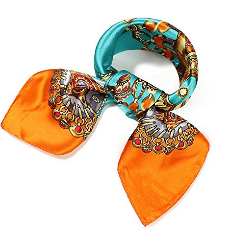 QBSM Damen schal Tuch Nickituch Satin Silk Formal Square Halstuch Kopf Haar Wraps 60x60cm