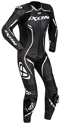 Ixon Vortex Un Pezzo Tuta in Pelle Donna (Black/White,S)