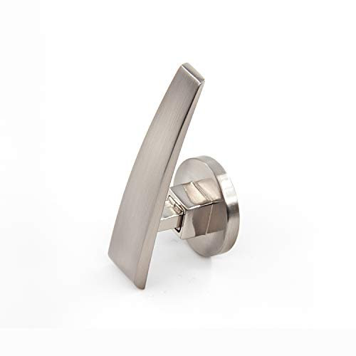 Gcurtain 2 Pezzi Ganci per Tende Fermatende Decorativi Hold Backs Attaccapanni – Confezione da 2, Waning Moon, Nichel Spazzolato