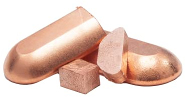 1 000 g (1 kg) kopparstänger 99,9 % ren koppar Cu Element 29