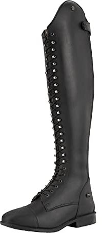 Winter-Reitstiefel »Legacy Venado Merino« mit Polo-Schnürung | Italienisches Leder | Merino Fell | Maximale Isolierung und Wärme auch bei extremer Kälte | Gr. 38 | Large-Wide | Schwarz