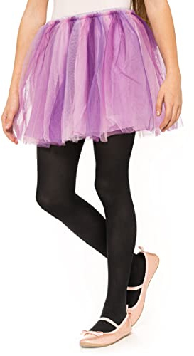 OVISSA Collants pour Filles Collants de Ballet pour Enfants, Noir 5-6 ans