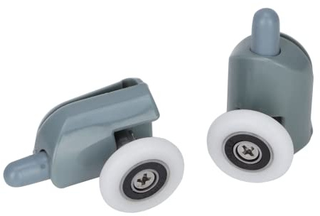 Lot de 4 roulettes de porte de douche en verre, remplacement de roulettes de porte de douche, boîtiers de cabine à vapeur de rechange pour porte coulissante en verre panoramique(Roue simple)