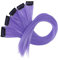 CAISHA 5 Teile Set 60cm Bunte Strähne Strähnchen Clip in Extension Haarverlängerung Glatt Langhaar Haarteil Lavender BST108
