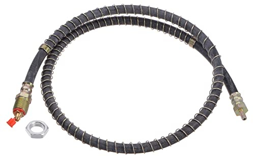 sourcing map M6 x 1 mm Gewinde 100 cm Länge flexibler Verlängerungs-Fettschlauch mit Befestigungs-Sechskant-Schraubenmutter für Fettpistole, Schmiermittel