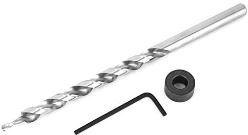 Artillery Foret étagé, tige ronde de 9 mm, ensemble de forets étagés en spirale à trou de poche, guide de modèle, forets de trou de poche pour gabarits de forage de trou de poche