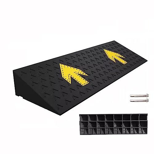 COKYIS Bordsteinkanten Rampe Bürgersteig Rampe Gummi Auffahrrampe Für Garage/Stufen, 4-18cm Hohe Rollstuhlrampe Bordsteinrampe, Schwerlast Laderampen (Size : 100cmx35cmx15cm)