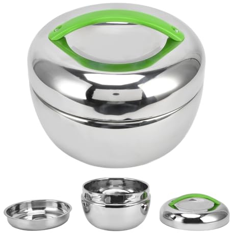 LIYJTK Termo De Sopa Para Adultos De Comida Caliente, Lonchera Aislada De Acero Inoxidable Contenedor De Comida Térmica De Doble Pared Con Compartimento Y Tapa 1.3L/44oz