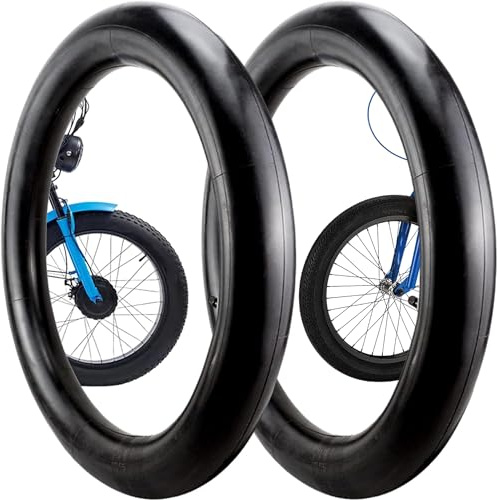 XFLYP 2-Pack Fat Tyre Cykelslangar, 20 x 1.75/2.125 AV32mm Ventil Cycle Innerslangar Självtätande Punkteringsbeständig Kompatibel med 20 x 1.75/2.125 Mountain Cycle Innerslangar, Slitstark