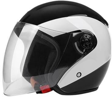retrò Casco Scodella Portatile Mezzi Caschi Jet, Mezzo Casco da Motociclista Vintage Caschi Caschi Casco A Scodella Scooter Motorino ECE Omologato Mezzo Elmetto da Moto retrò