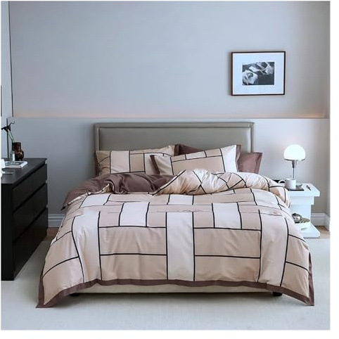 bleslin Bedding Set Cotton Duvet Cover Bed Linen Set King Bedding Queen Single Size Comforter Sets,Bedding(A,King)