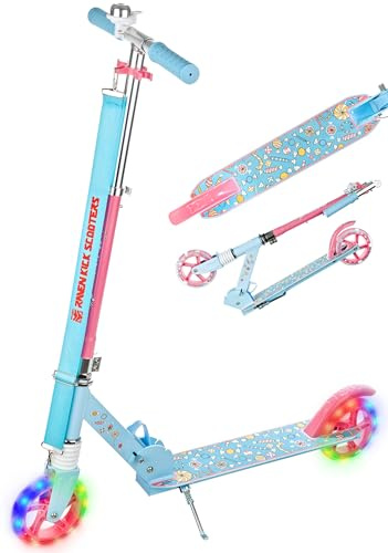 RAVEN – stuntscooter, sparkcykel – sparkcykel för barn och vuxna – hopfällbar, ABEC-9, 4-stegs rattjustering – Lilliana utan Handbroms, 145 mm