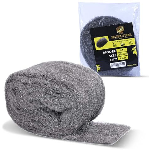 30FT SIMBA Steel Wool for Mice Control - 1x30 FT Coarse Steel Wool, Hole & Gap Filler, Protect Home, Garage, Pipeline, Vent, Keep Mice Away 1 roll 30FT