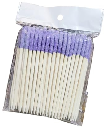 Palillo de madera de doble cabeza para uñas con detalles finos, barra de pulido de cutículas, para manicura y pedicura