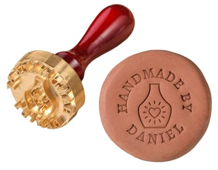 Sello de arcilla personalizado con tu nombre, sello de cerámica personalizado | Clay Signature, sello personalizado para cerámica