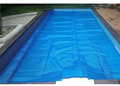 Solar Pool Cover for Above Ground Pools 18ft Rectangle Bubble Swimming Cover with Edge Hot Tubs/Frame Pools Use UV Resistant and Energy Saving 150x250cm Size