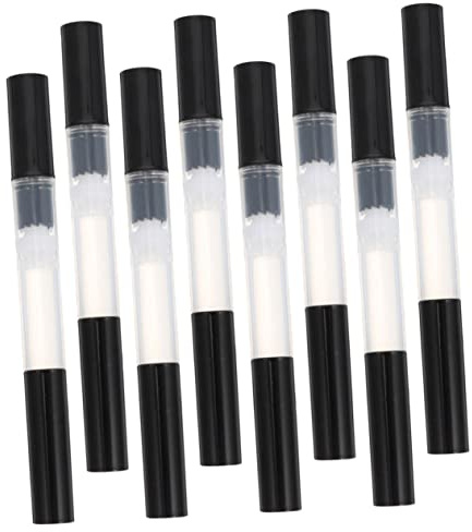 VICASKY 8 Stück Drehstift für Nagellack wieder auffüllbar Behälter für Lipgloss Nagelhautölstift nagelpflegestift nail+care+pen Nagelpolitur Nail Art Öltube Nagelöl Tube Plastik Black