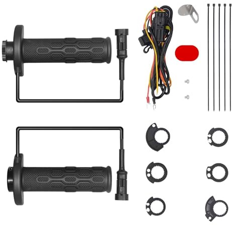 Manopole riscaldate per manubrio, 5 marce, temperatura regolabile, manopole riscaldate da 22 mm