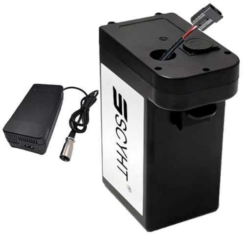 SSCYHT 24 Volt Lithium Battery 24V 10Ah 12Ah 16Ah 19.2Ah 15Ah Replacement Battery 24V Electric Wheelchair Batteries with Charger for 200W - 460W Motor Kit,24V16Ah Black Anderson