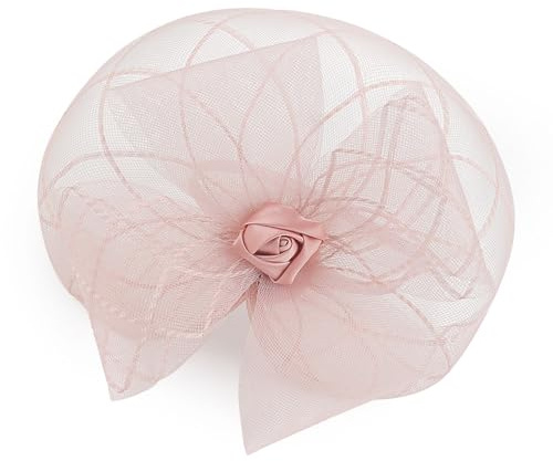 Gissroys Elegant 1920-tals rosett gasväv fascinator pannband med nätslöja för cosplay kväll även elegant nät brud håraccessoar