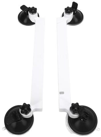 Hiraith Lot de 2 Supports Satellite à Ventouse en ABS Blanc, Kit D'installation Résistant aux Intempéries pour Camping-Car, Bateau ou Voiture, Compact et Solide pour Une Réception
