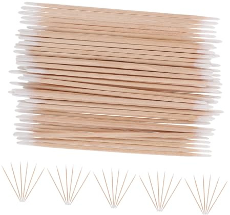 Homoyoyo 1200stücke Wattestäbchen Mit Spitzen Spitzen Holzgriff Für Nägel Make-up Tattoo Schönheitssalons Einmalgebrauch