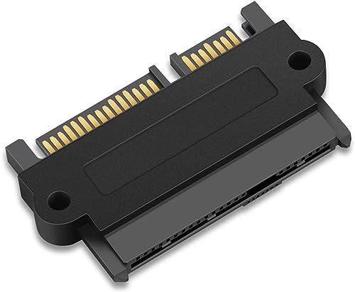 Adaptateur SATA vers SFF-8482 SAS 180° droit, convertisseur de carte mère 22 broches, plug-and-play, noir