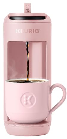 Keurig K-Mini Mate Single Serve K-Cup Pod Coffee Maker, Brews Up to 12 oz Cup, Compact Portable Coffee Machine for Small Spaces, Great for Dorms and Offices, Pink Sand
