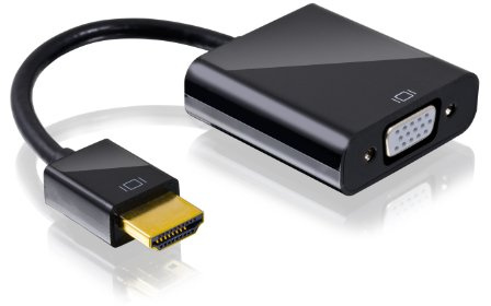 CSL - Full HD HDMI to VGA adapter including audio transmission line-out - Converter - Up to 1080p HDTV support - Digital to analogue - black