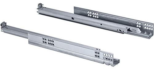 Gedotec Schubladenschiene Vollauszug 250 mm mit Blumotion Dämpfung | Blum Tandem 560H2500B | Tragkraft: 30 kg | Soft-Close Schubladen-Auszug inkl. Kupplungen | 1 Paar - Auszüge für Holz-Schubkästen